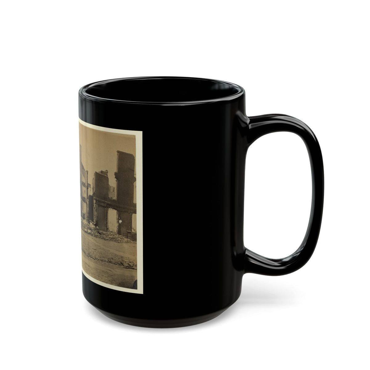 Ruins In Richmond, Va. (U.S. Civil War) Black Coffee Mug