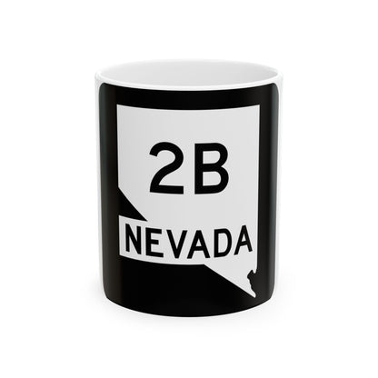 Nevada 2B (Nevada) (Road Sign) White Coffee Mug
