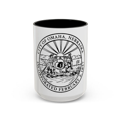 Seal of Omaha Nebraska - Accent Coffee Mug