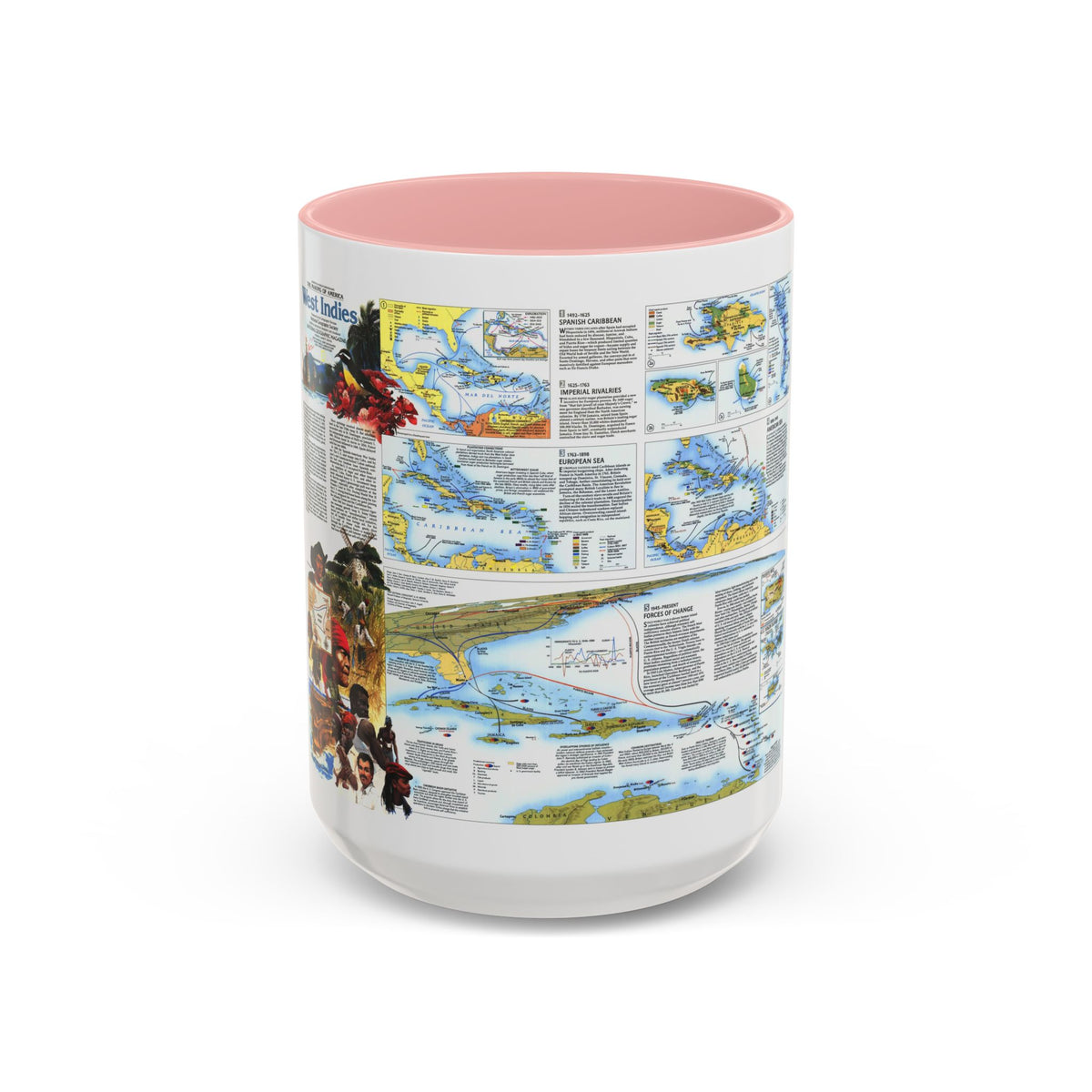West Indies 2 (1987) (Map) Accent Coffee Mug