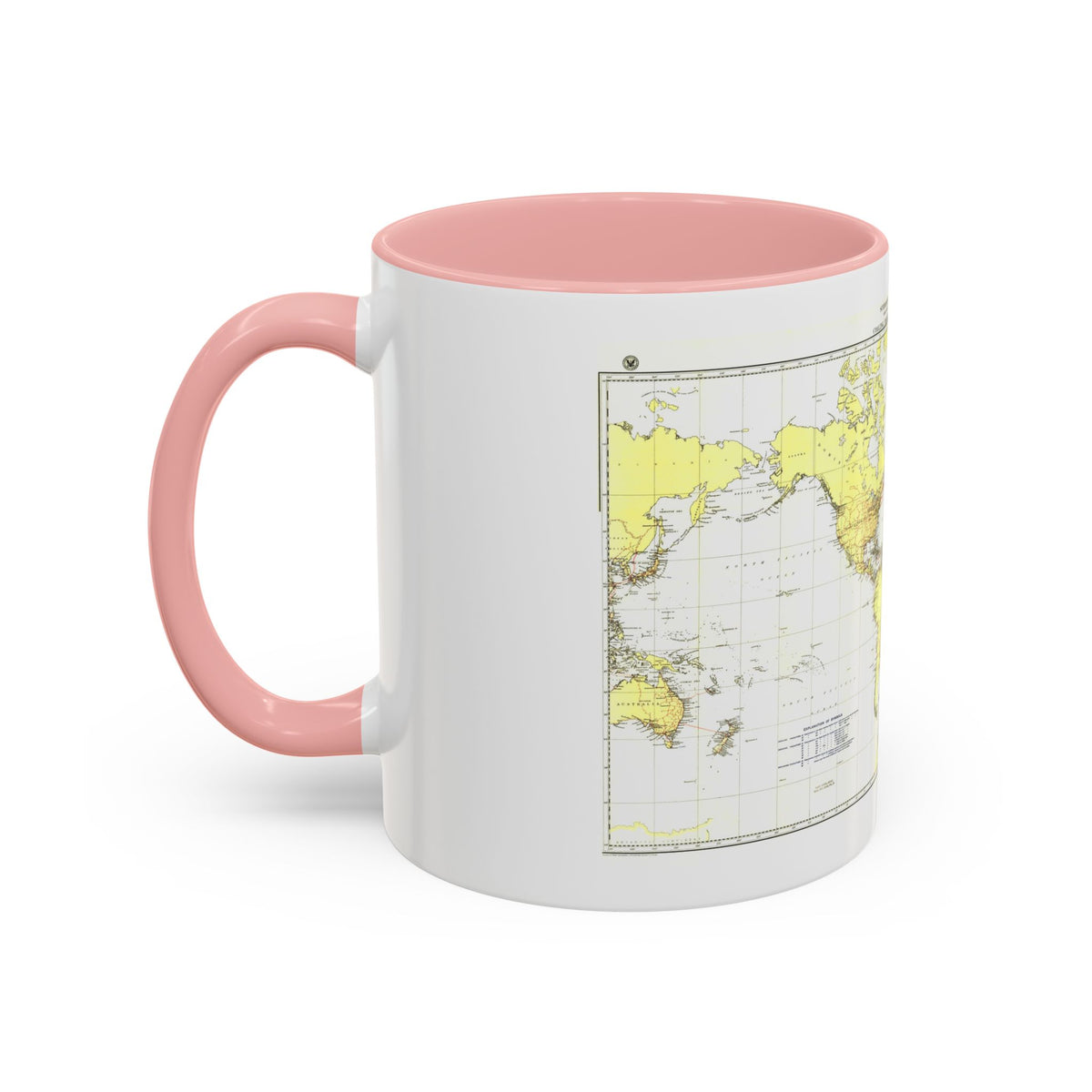 Submarine Cables of the World (1896) (Map) Accent Coffee Mug
