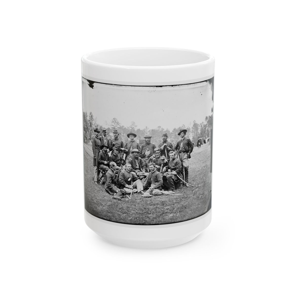 Fair Oaks, Va., Vicinity. Brigade Officers Of The Horse Artillery Commanded By Lt. Col. William Hays (U.S. Civil War) White Coffee Mug