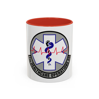 7 Healthcare Operations Squadron AFGSC (U.S. Air Force) Accent Coffee Mug