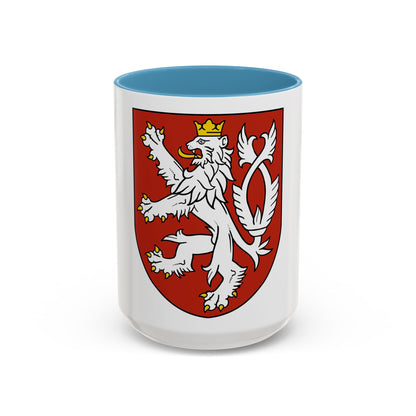 Small coat of arms of the Czech Republic - Accent Coffee Mug