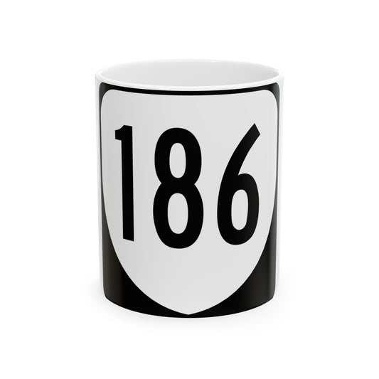 Virginia 186 1980 (Virginia) (Road Sign) White Coffee Mug