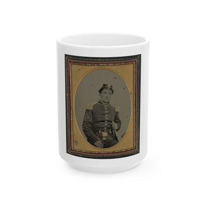 Unidentified Soldier In South Carolina Militia Uniform With Sword And Pistols (U.S. Civil War) White Coffee Mug