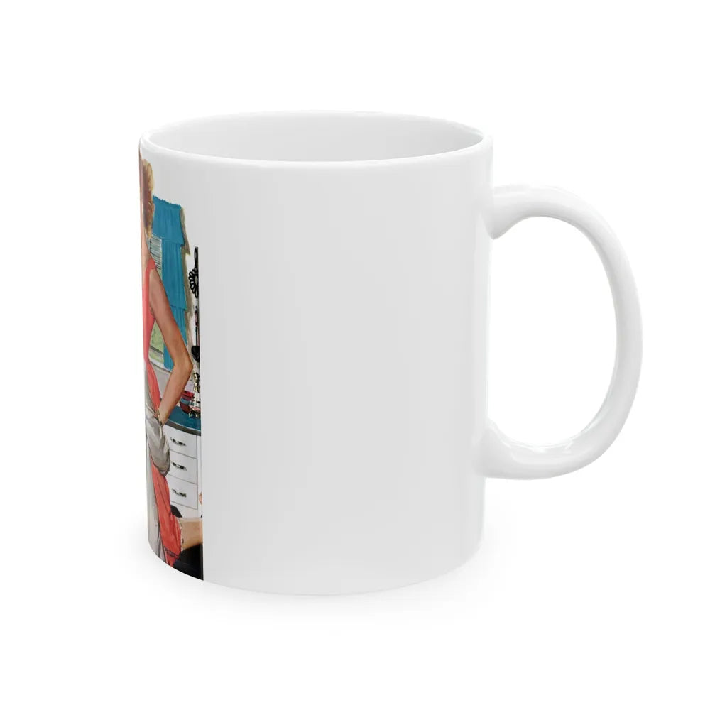 Fiction Illustration in Saturday Evening Post (2) - White Coffee Mug-Go Mug Yourself