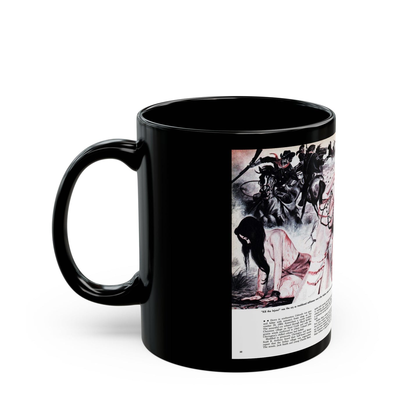 Chivington's Brutal Indian Massacre, Sir! magazine, July 1959 - Black Coffee Mug-Go Mug Yourself