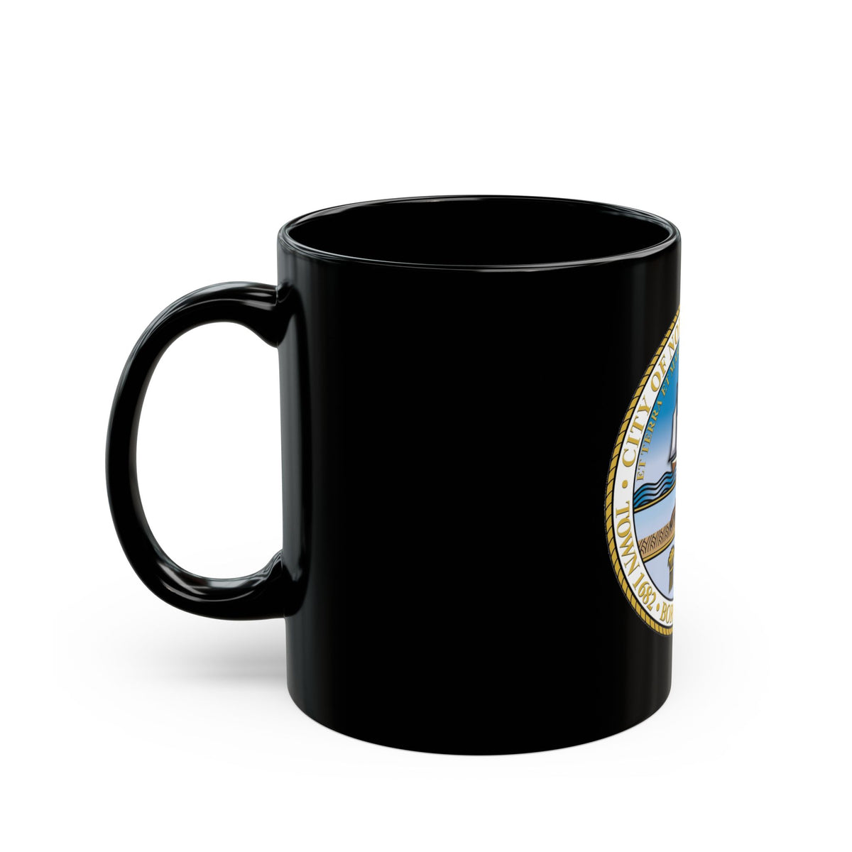 Seal of Norfolk Virginia - Black Coffee Mug