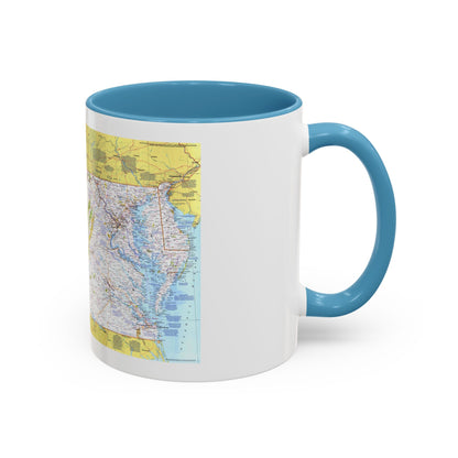 USA - Mid-Atlantic States 1 (1976) (Map) Accent Coffee Mug