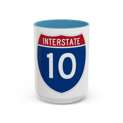 Interstate 10 (U.S. Highways) Accent Coffee Mug