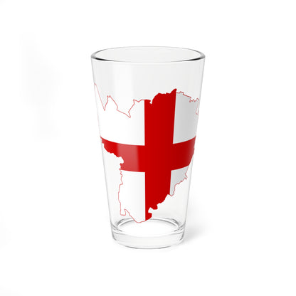 Flag map of Bologna (Italy) Pint Glass 16oz