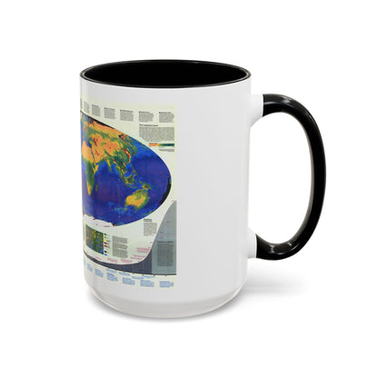 World Map - Endangered Earth (Map) Accent Coffee Mug