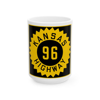 K-96 1926 (Kansas) (Road Sign) White Coffee Mug