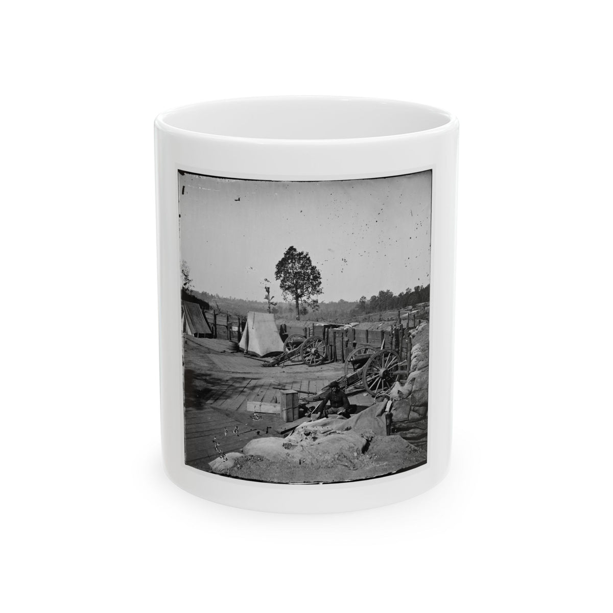 Atlanta, Georgia. Confederate Fort In Front Of Atlanta-2 (U.S. Civil War) White Coffee Mug