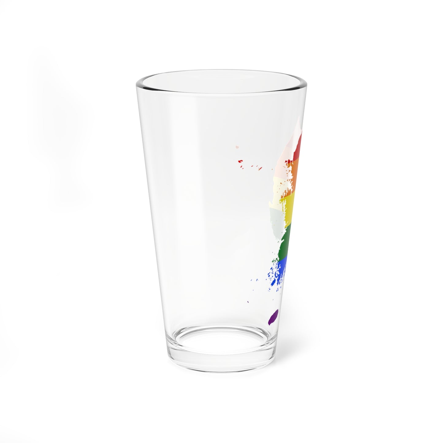 LGBT flag map of South Korea (Korea) Pint Glass 16oz