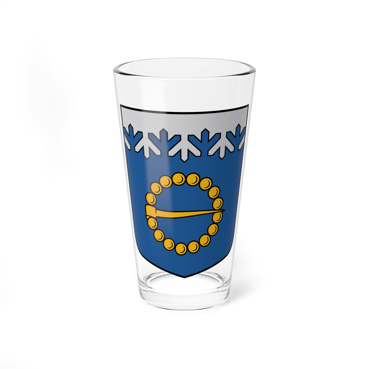Kurmenes pagasta ģerbonis (Latvia) (Coat of Arms) Pint Glass 16oz