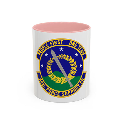 902d Force Support Squadron (U.S. Air Force) Accent Coffee Mug