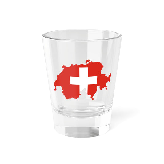 Flag map of Switzerland (Switzerland) Shot Glass 1.5oz