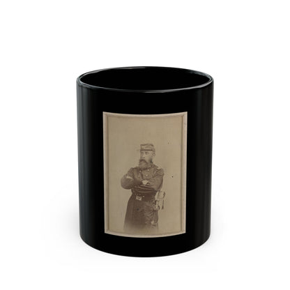 Colonel Francis L. Lee Of 4th Massachusetts Infantry Battalion And 44th Massachusetts Infantry Regiment In Uniform With Sword (U.S. Civil War) Black Coffee Mug