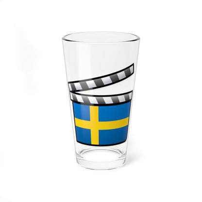 Sweden film clapperboard (Sweden) Pint Glass 16oz