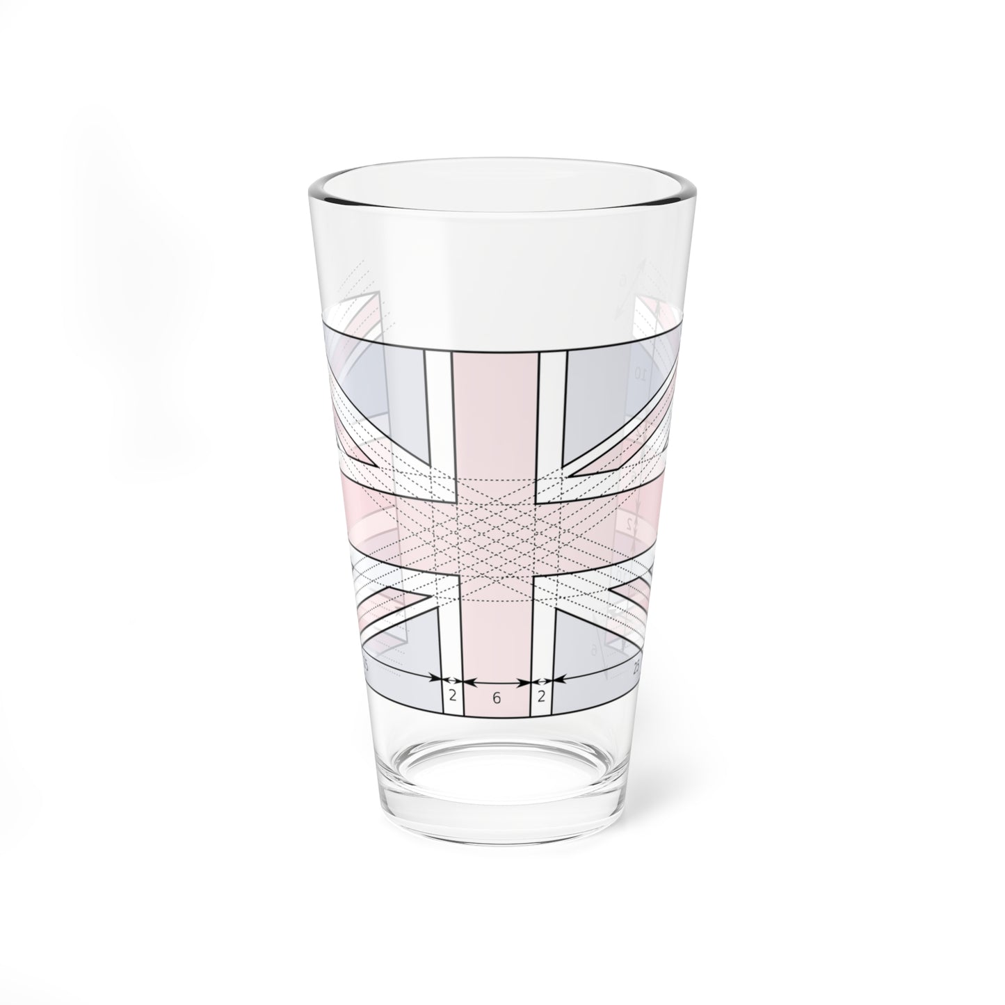 United Kingdom Flag Specifications (United Kingdom) Pint Glass 16oz