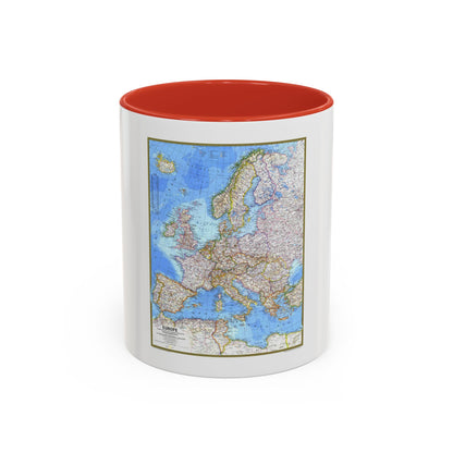 Europe (1977) (Map) Accent Coffee Mug