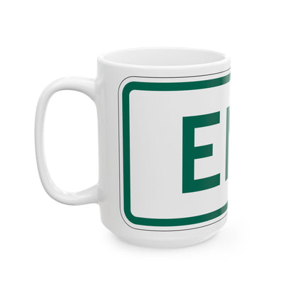 End plate Vermont (Vermont) (Road Sign) White Coffee Mug