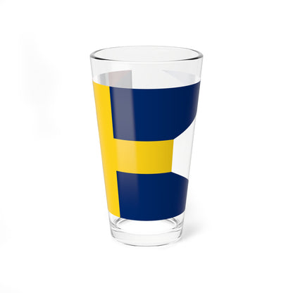 Flag of Sweden 1897-1905 alternative (Estonia) Pint Glass 16oz