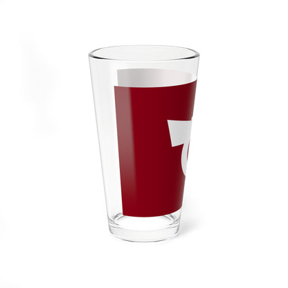 Flag of Hobara Fukushima 1957-2006 (Japan) Pint Glass 16oz