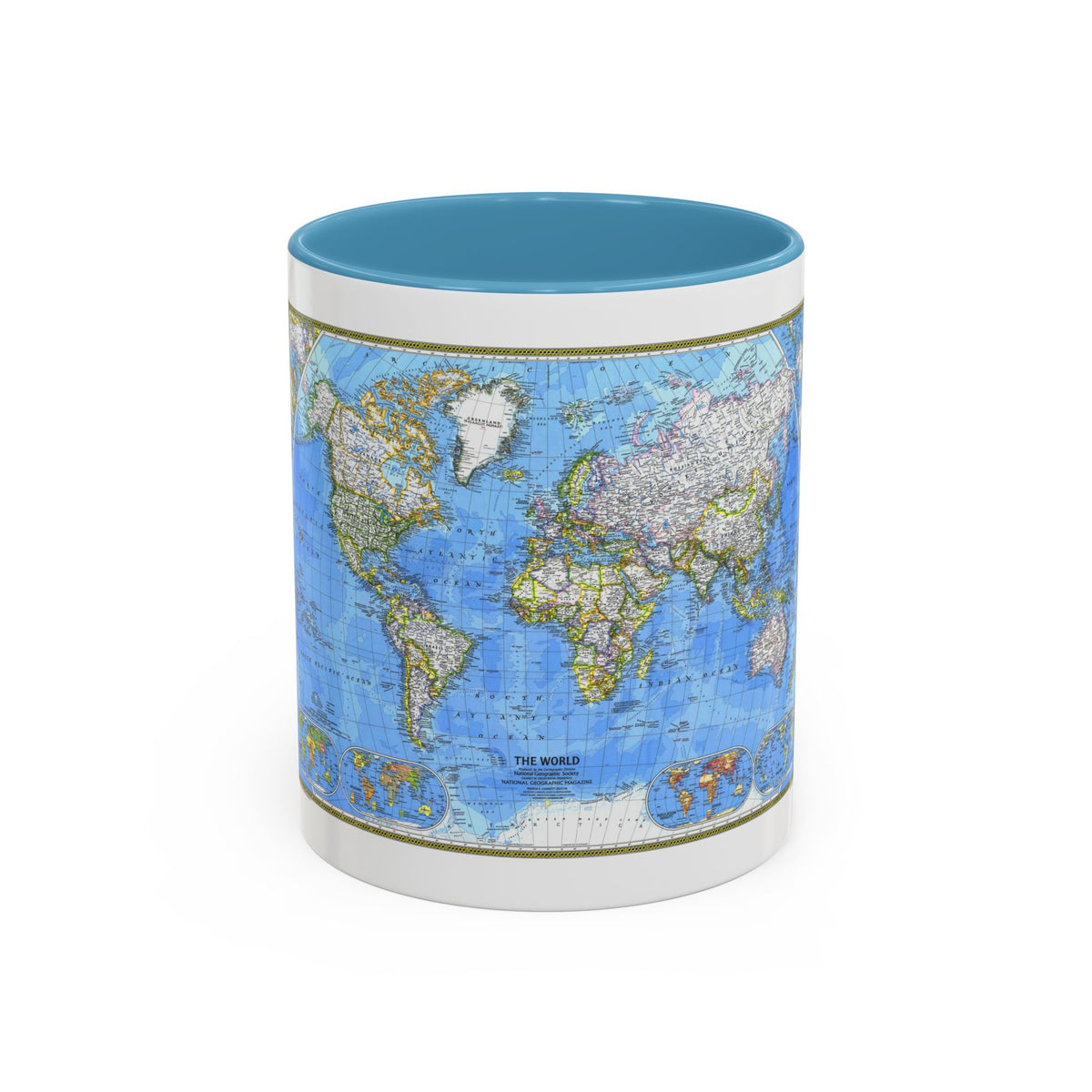 World Map (1981) (Map) Accent Coffee Mug