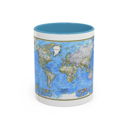 World Map (1981) (Map) Accent Coffee Mug