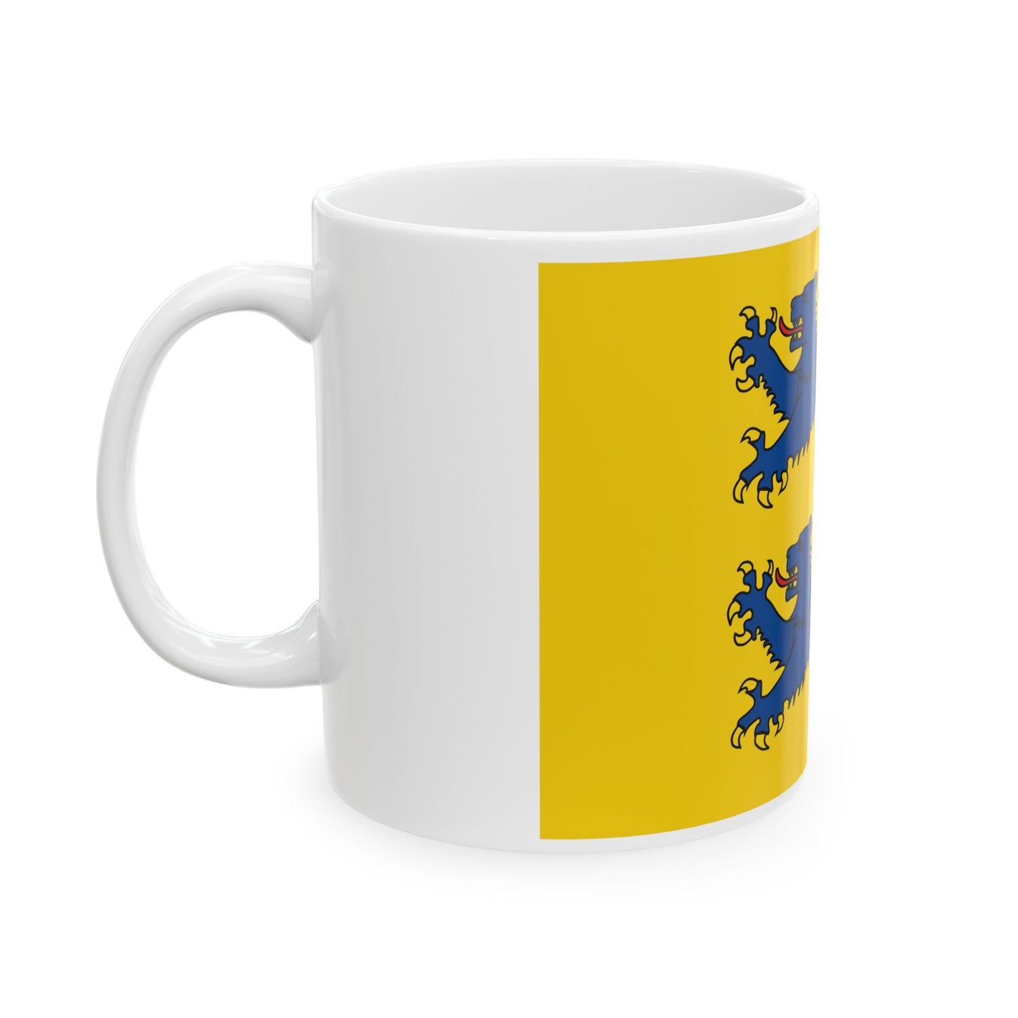 Bandera danesos Slesvig Sud (Germany) White Coffee Mug