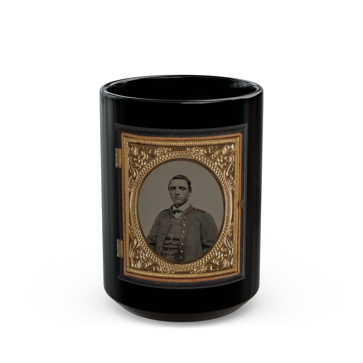 Unidentified Artillery Soldier In Confederate Uniform (U.S. Civil War) Black Coffee Mug