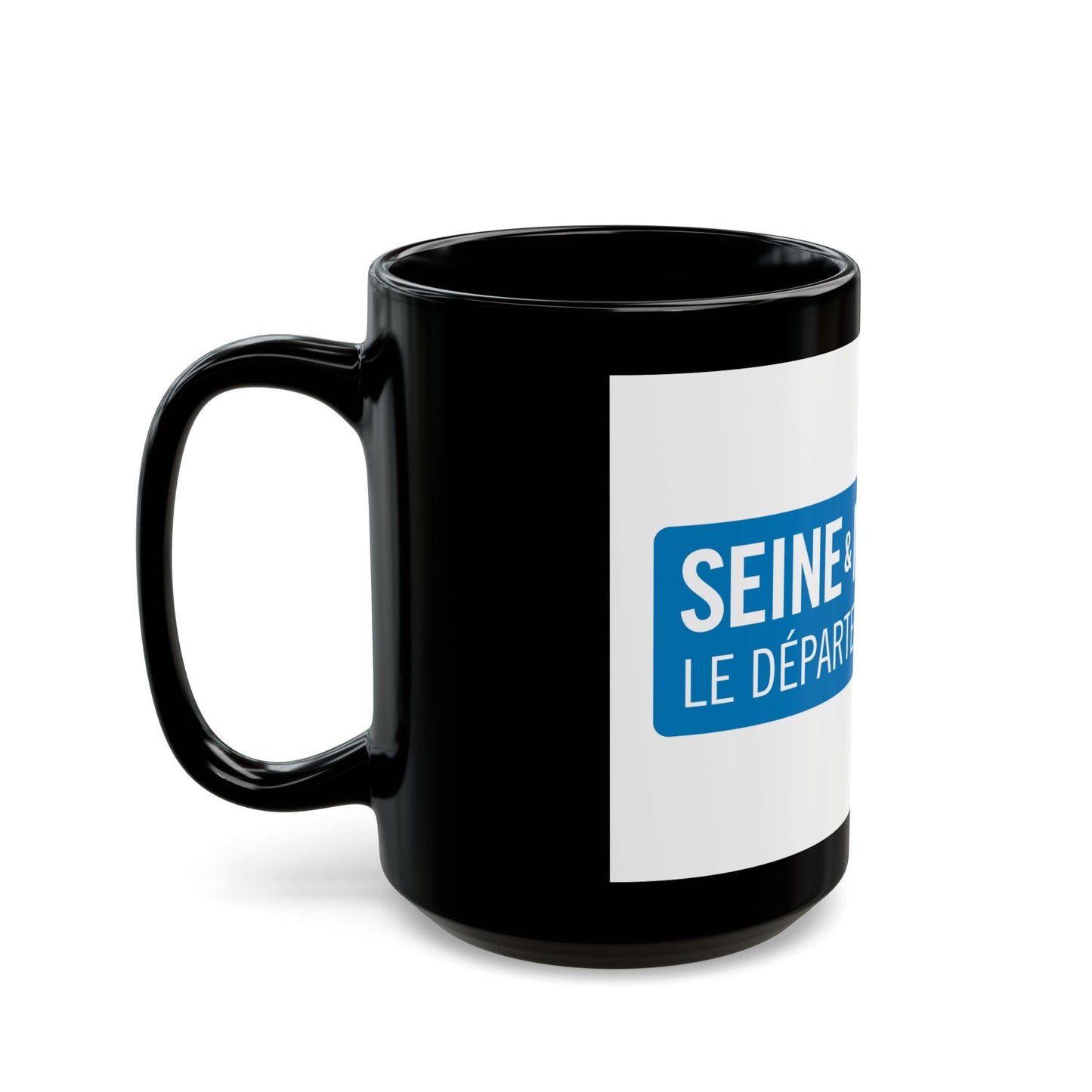 Flag of Seine et Marne France - Black Coffee Mug-Go Mug Yourself