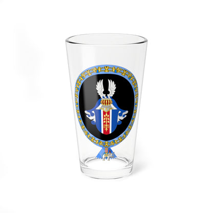 Coat of Arms of Vigdis Finnbogadottir Order of the Elephant (Denmark) (Coat of Arms) Pint Glass 16oz