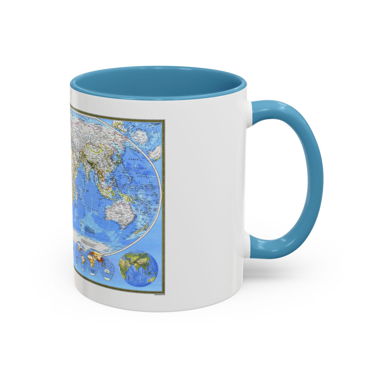World Map (1988) (Map) Accent Coffee Mug
