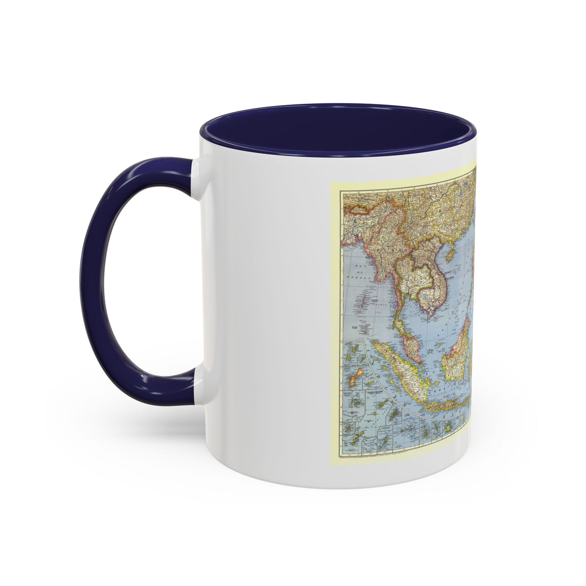 Asia - Southeast (1944) (Map) Accent Coffee Mug