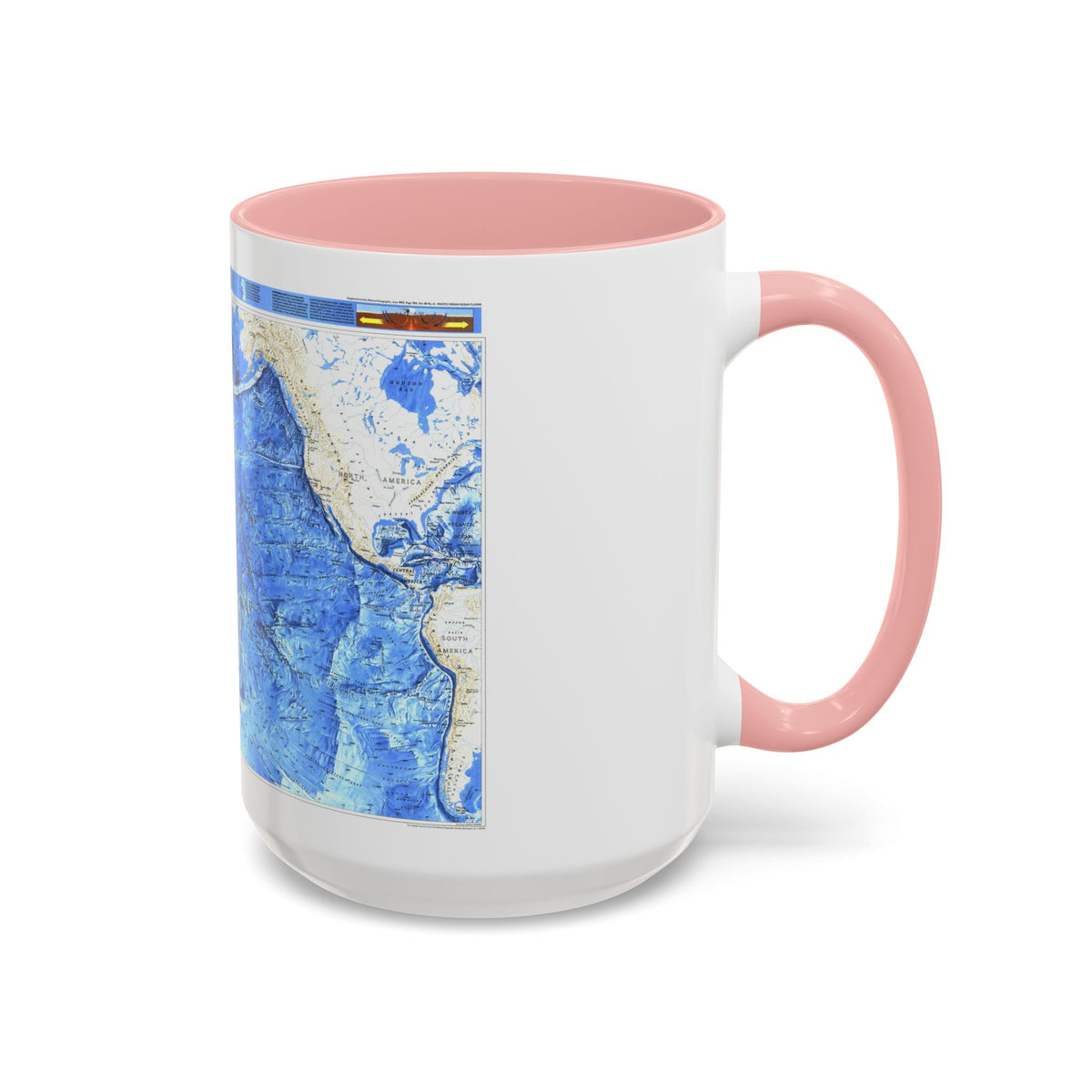 Pacific Ocean (1992) (Map) Accent Coffee Mug