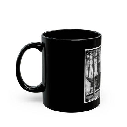 Brandy Station, Va. Officers In Front Of Winter Quarters At Army Of The Potomac Headquarters (U.S. Civil War) Black Coffee Mug