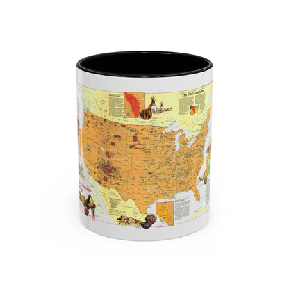 North America - Native American Heritage (1991) (Map) Accent Coffee Mug