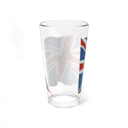 United Kingdom flag waving icon (United Kingdom) Pint Glass 16oz