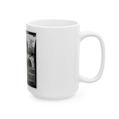 Antietam, Maryland. Eastern View Of Bridge (U.S. Civil War) White Coffee Mug