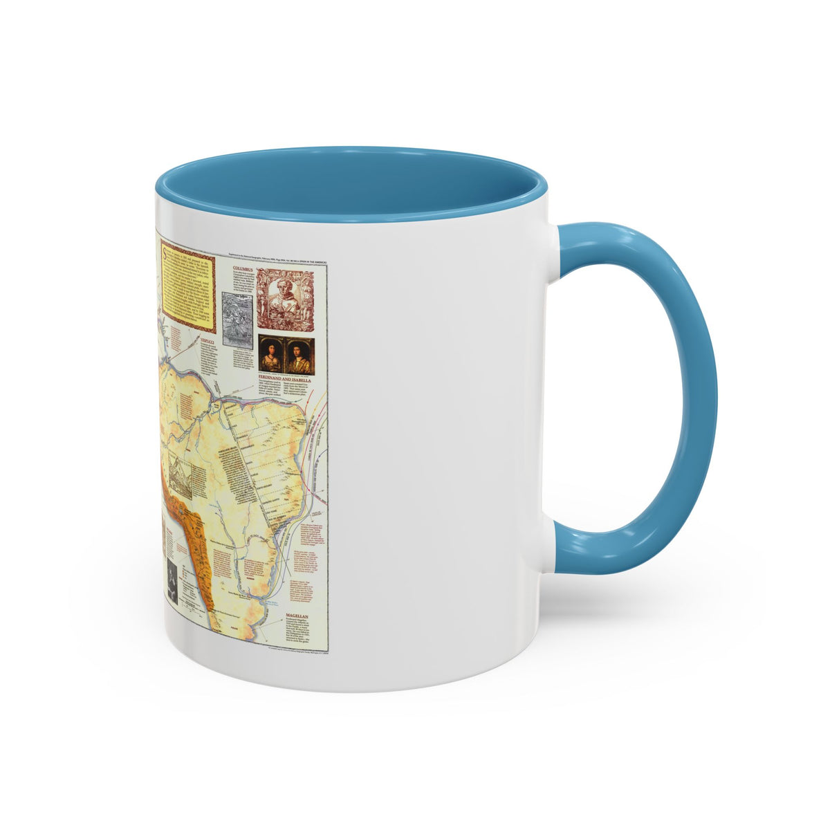 Americas - Spain in the (1992) (Map) Accent Coffee Mug