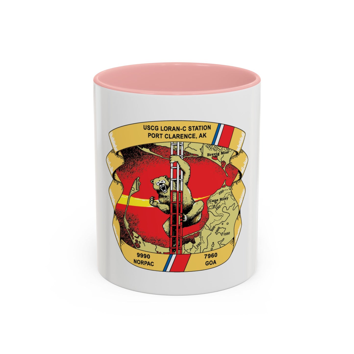 USCG Loran C  Station Port Clarence AK (U.S. Coast Guard) Accent Coffee Mug