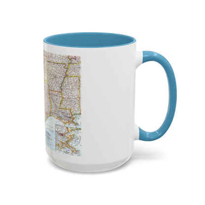 USA - South Central (1961) (Map) Accent Coffee Mug