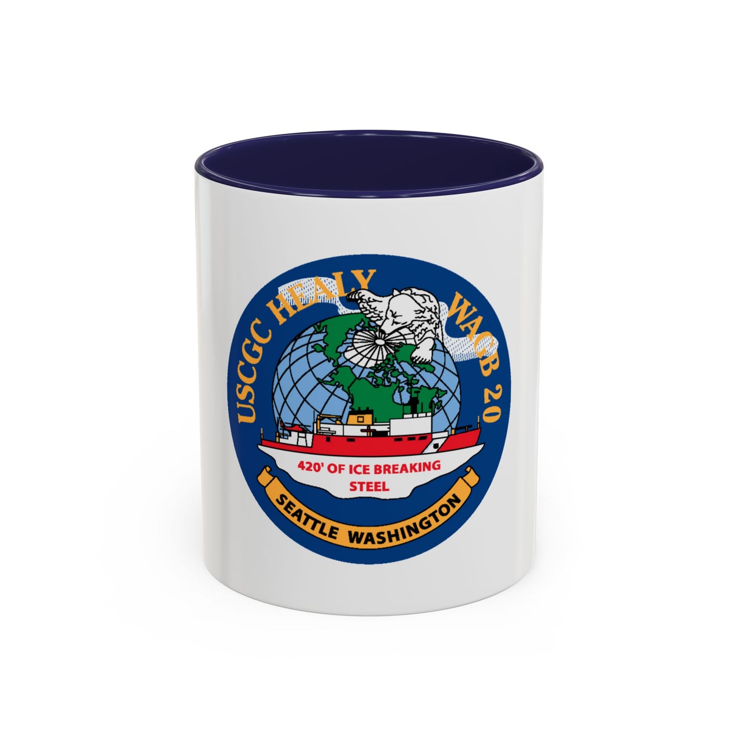 USCGC Healy WAGB 20 Seattle Wash (U.S. Coast Guard) Accent Coffee Mug