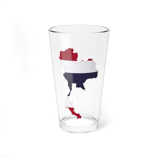 Flag map of Thailand (Thailand) Pint Glass 16oz
