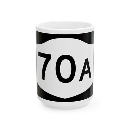 NY-70A (New York) (Road Sign) White Coffee Mug