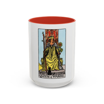 The Queen of Wands (Tarot Card) Accent Coffee Mug